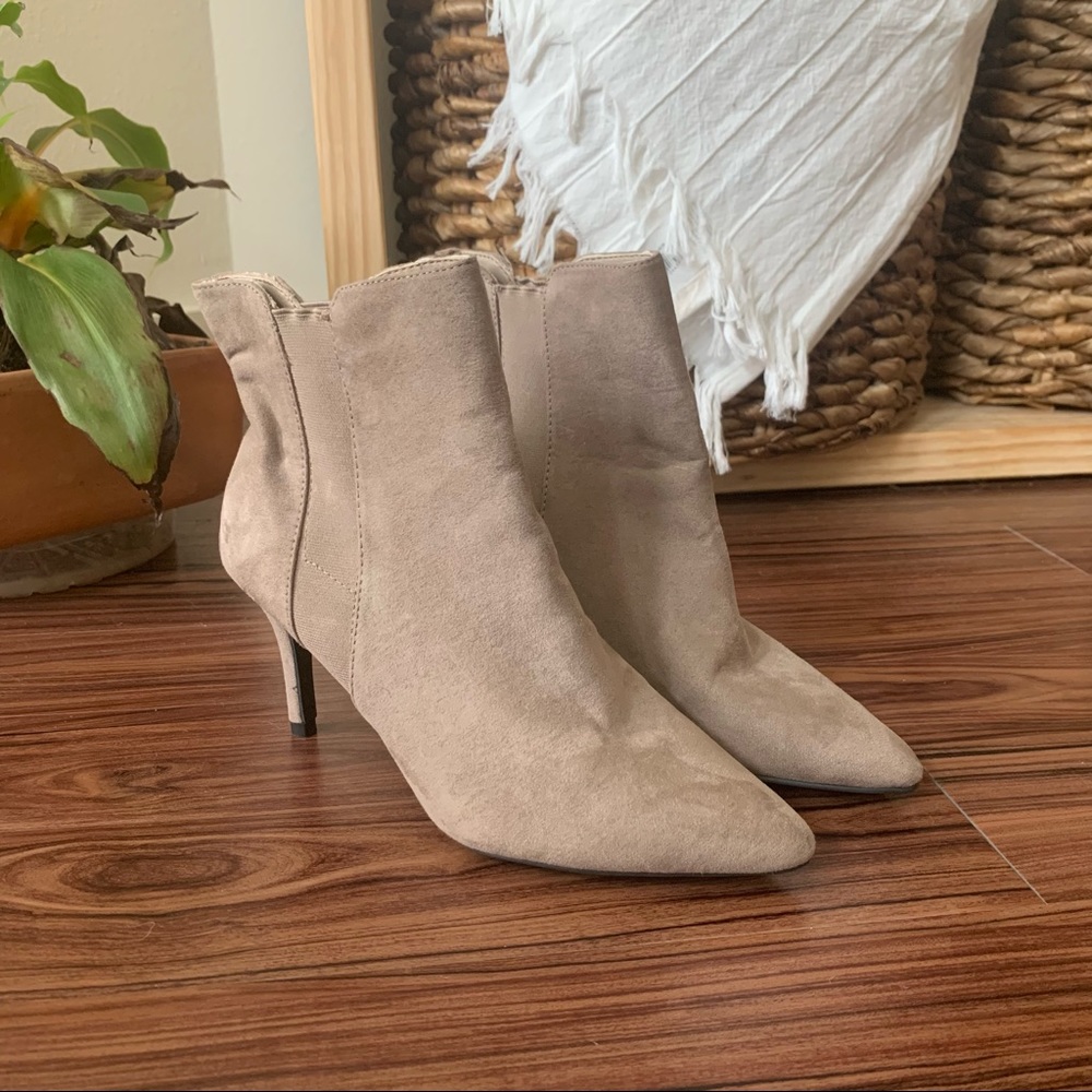 Taupe Heeled Booties